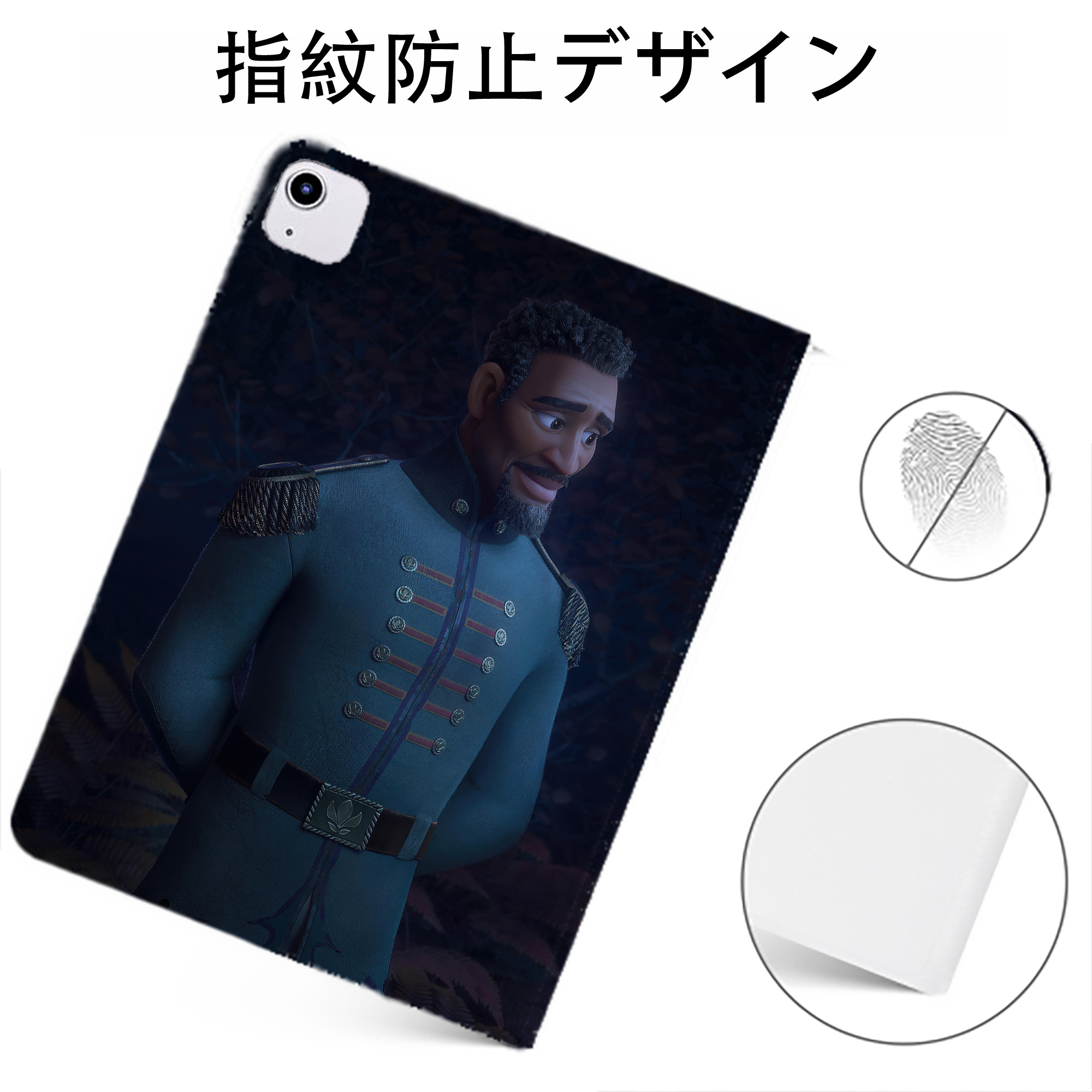 （画像用） アナと雪の女王 アンナ エルサ Frozen Anna Elsa IPadケース ペンホルダー付き ブックスタイルデザイン